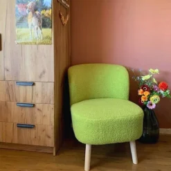 Xenos Fauteuils-Fauteuil Sita - groen - 69x56x66 cm