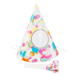 Xenos Verkleedaccessoires-Feesthoedjes met roltongen - set van 5
