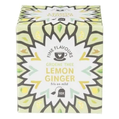 Xenos Thee-Fine Flavours groene thee - lemon ginger - 10 zakjes