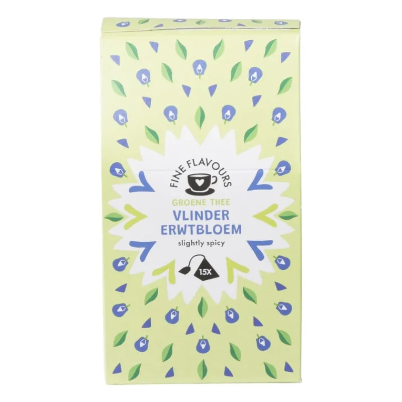 Xenos Thee-Fine flavours groene thee - vlindererwt - 15 piramide zakjes