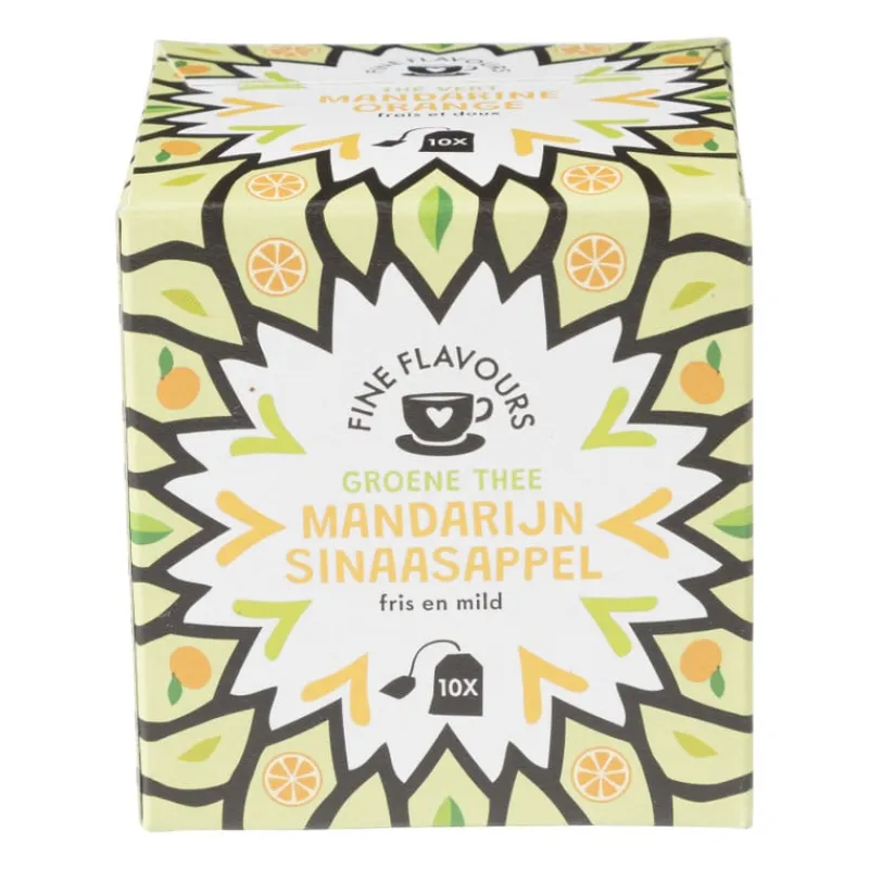 Xenos Thee-Fine Flavours groene thee - mandarijn sinaasappel - 10 zakjes
