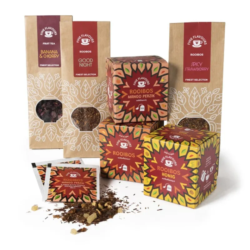 Xenos Thee-Fine flavours rooibos thee - mango perzik - 10 zakjes