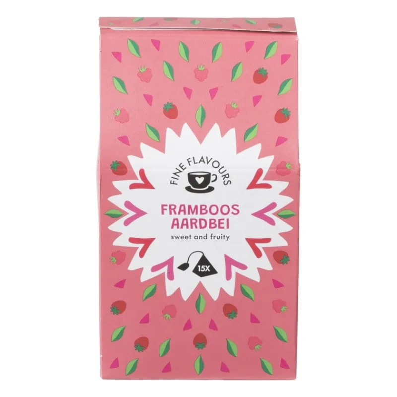 Xenos Thee-Fine flavours zwarte thee - aardbei - 15 piramide zakjes