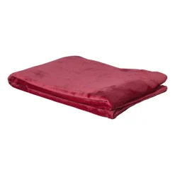 Xenos Kerstcadeaus|Plaids-Fleece deken - bordeauxrood - 200x150 cm