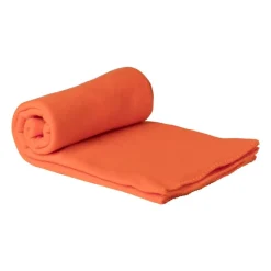 Xenos Plaids-Fleece deken - oranje - 160x130 cm