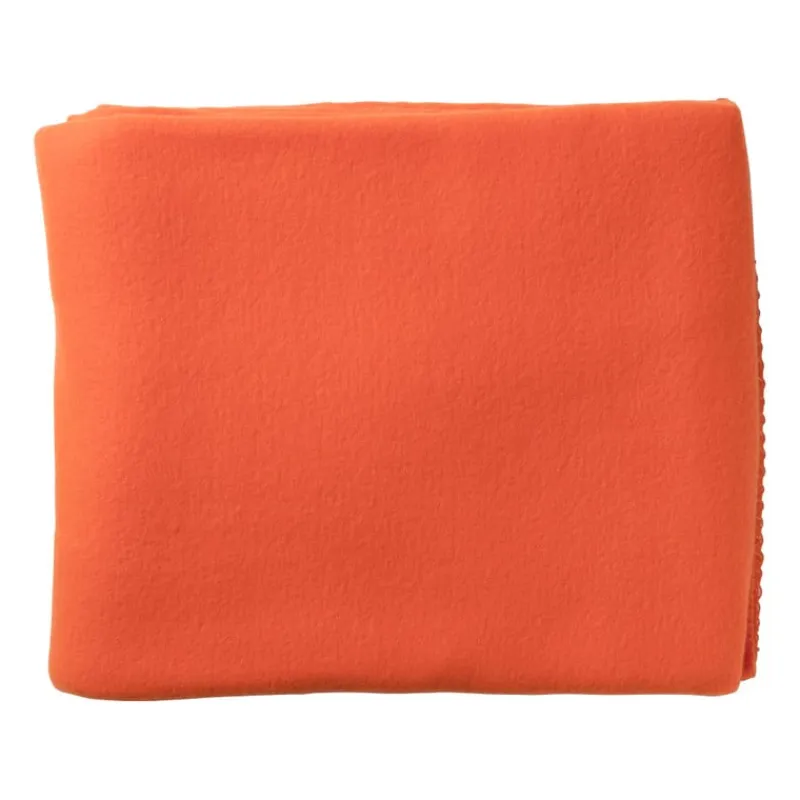 Xenos Plaids-Fleece deken - oranje - 160x130 cm