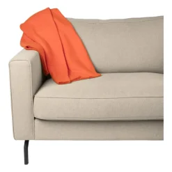 Xenos Plaids-Fleece deken - oranje - 160x130 cm
