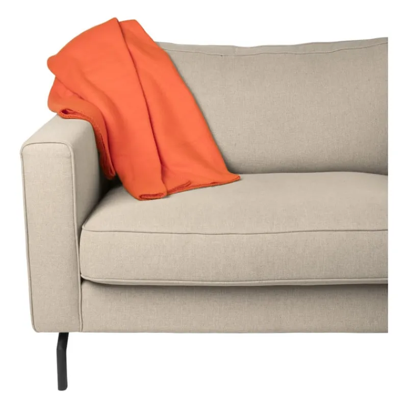Xenos Plaids-Fleece deken - oranje - 160x130 cm
