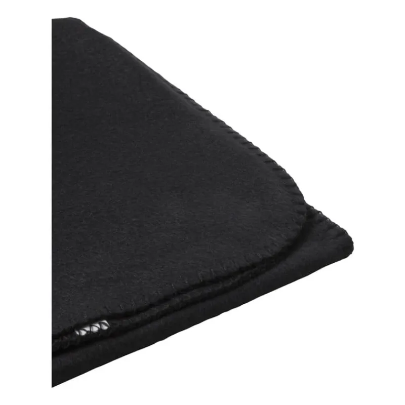 Xenos Plaids-Fleece deken - zwart - 160x130 cm