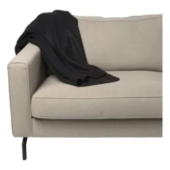 Xenos Plaids-Fleece deken - zwart - 160x130 cm