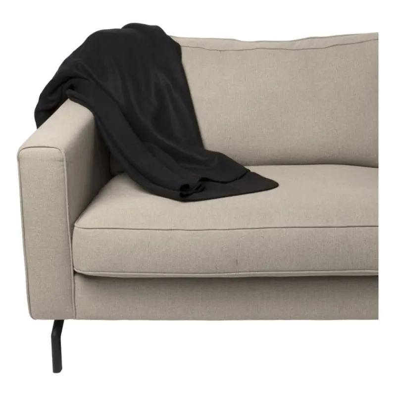 Xenos Plaids-Fleece deken - zwart - 160x130 cm
