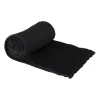 Xenos Plaids-Fleece deken - zwart - 200x150 cm