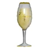 Xenos Ballonnen|Verjaardagen-Folieballon champagneglas - goud/wit - 90 cm