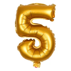 Xenos Ballonnen|Verjaardagen-Folieballon XL - cijfer 5 - 60 cm