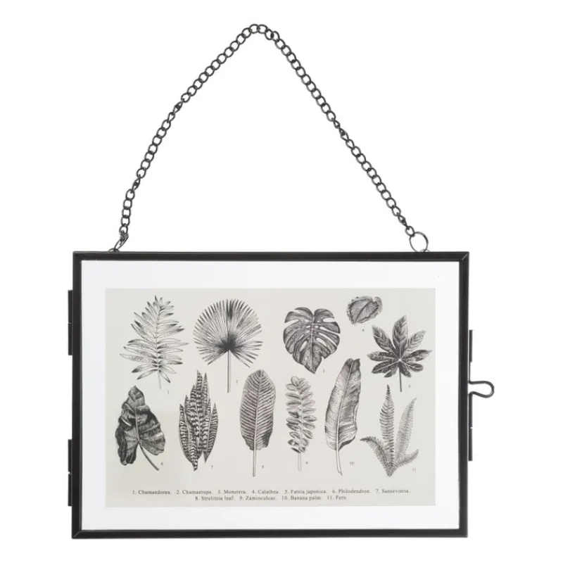 Xenos Fotolijsten-Fotolijst aan ketting liggend - zwart -13x18 cm