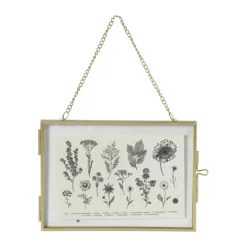 Xenos Fotolijsten-Fotolijst aan ketting liggend - goudkleurig - 15x10 cm