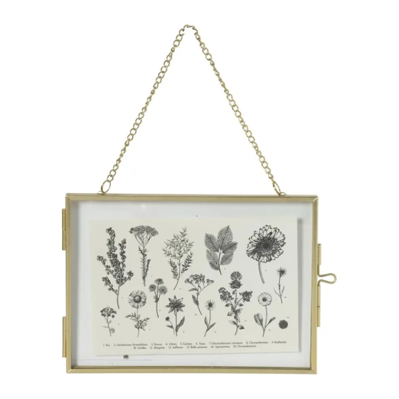 Xenos Fotolijsten-Fotolijst aan ketting liggend - goudkleurig - 15x10 cm