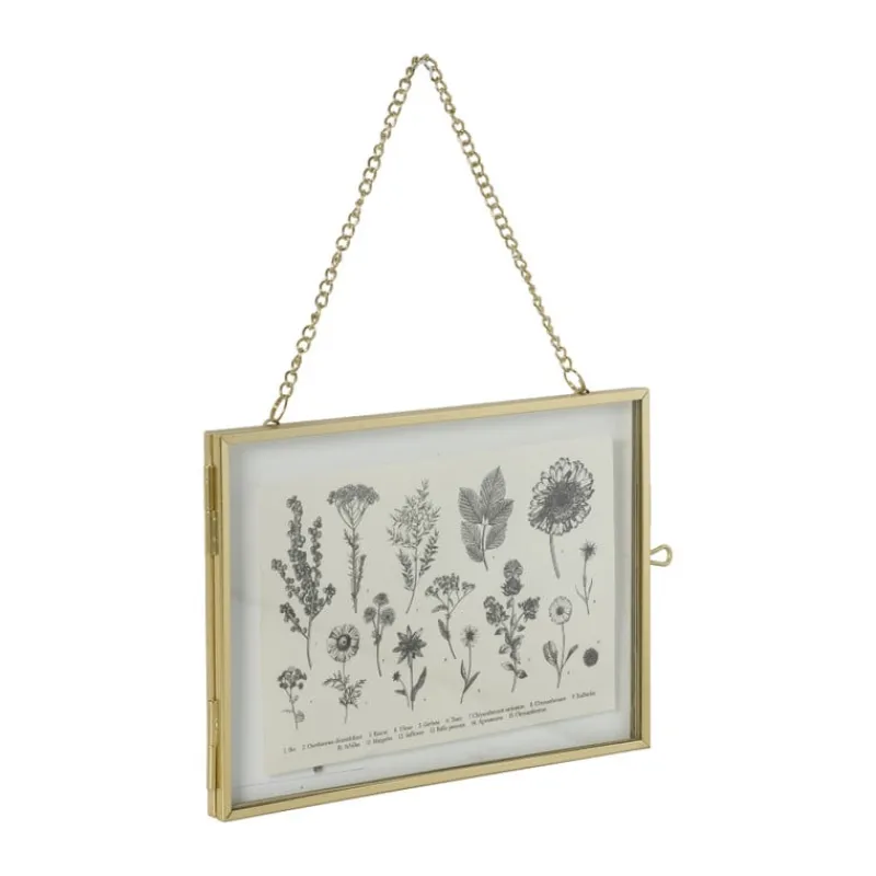 Xenos Fotolijsten-Fotolijst aan ketting liggend - goudkleurig - 15x10 cm