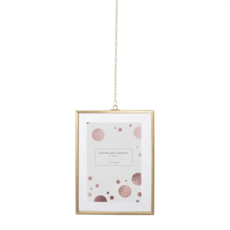 Xenos Fotolijsten-Fotolijst met ketting - 20x15x1 cm - goudkleurig