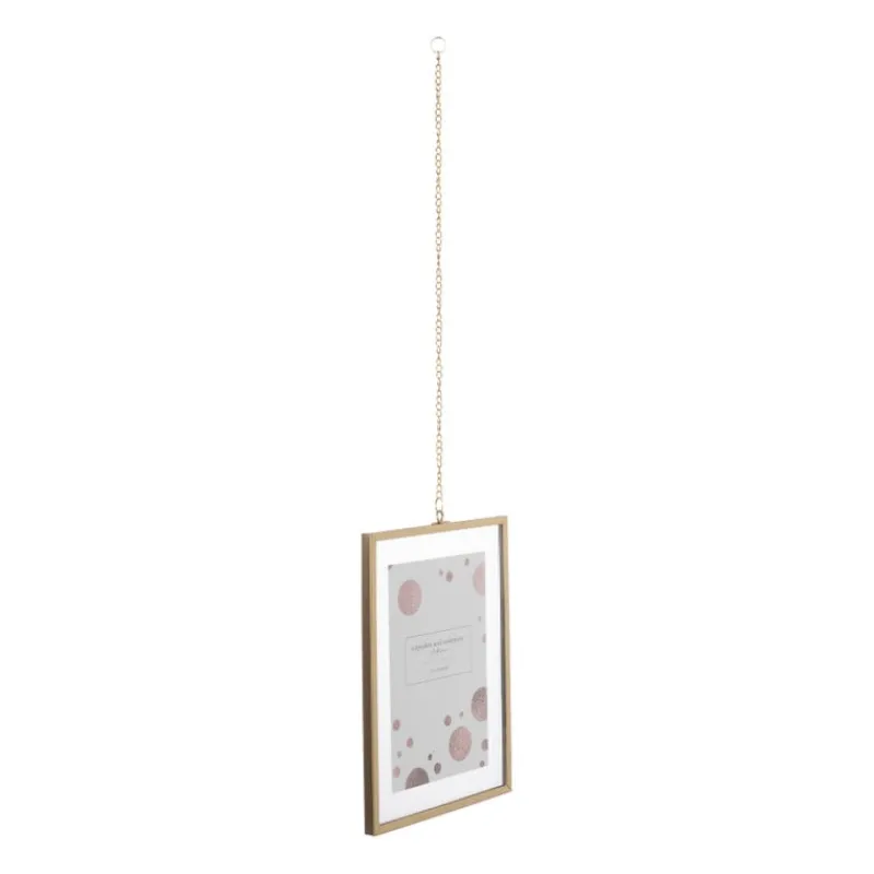 Xenos Fotolijsten-Fotolijst met ketting - 20x15x1 cm - goudkleurig
