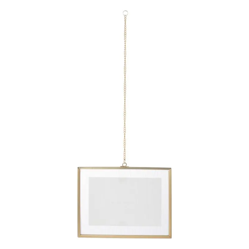 Xenos Fotolijsten-Fotolijst met ketting - 15x20x1 cm - goudkleurig