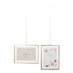 Xenos Fotolijsten-Fotolijst met ketting - 15x20x1 cm - goudkleurig