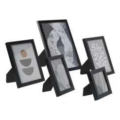 Xenos Fotolijsten-Fotolijstjes - zwart - set van 5
