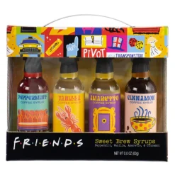 Xenos Koffie|Koffie Accessoires-Friends koffie siropen set - multikleur - set van 4