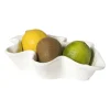 Xenos Schalen-Fruitschaal Cora - wit -4.3x22.3x15 cm