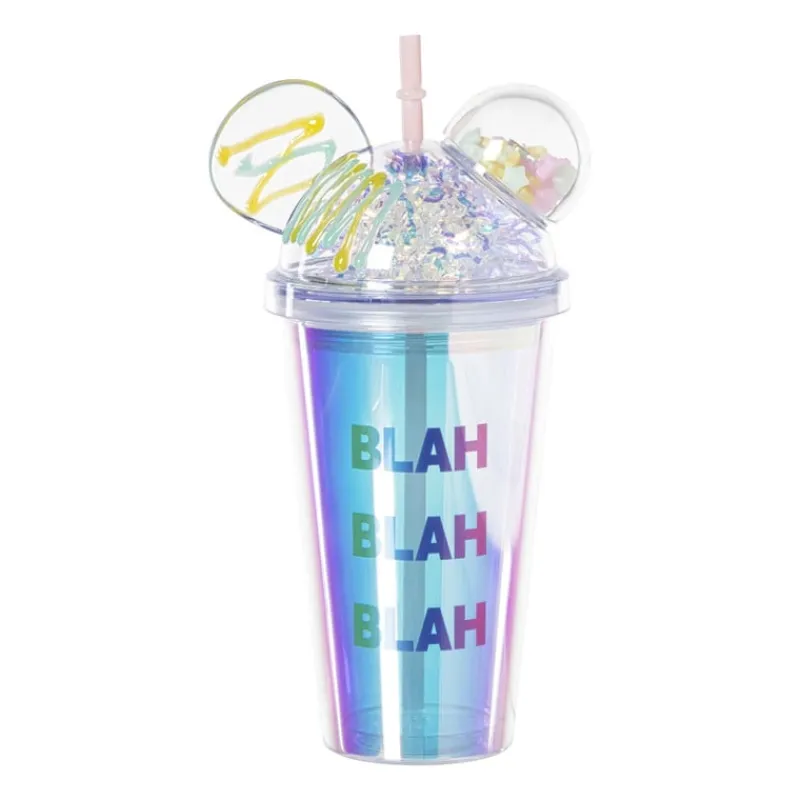 Xenos Kinderservies|Kerstcadeaus-Funny beker blah blah blah - multikleur - 450 ml