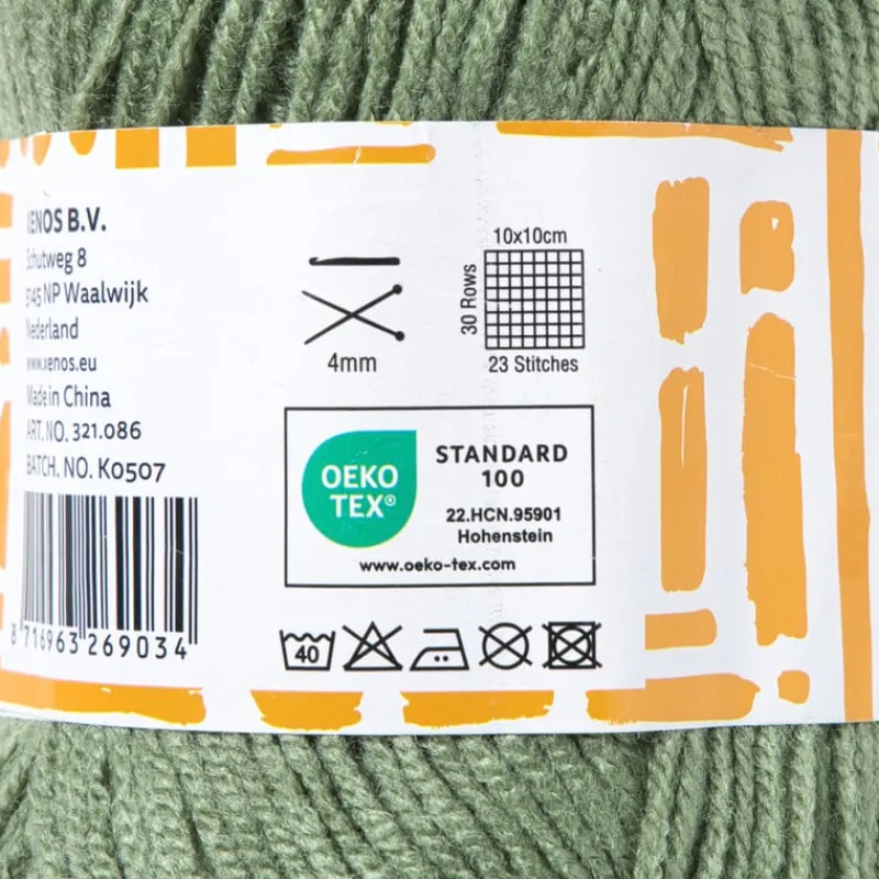 Xenos Garen-Garen acryl - groen - 100 gram - 240 meter