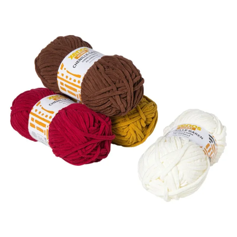 Xenos Garen-Garen chenille - wit - 100 gram - 60 meter