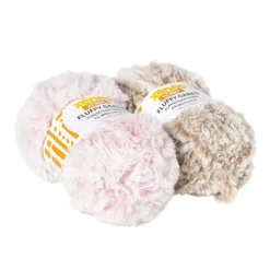 Xenos Garen-Garen fluffy - beige/roze - 100 gram - 60 meter