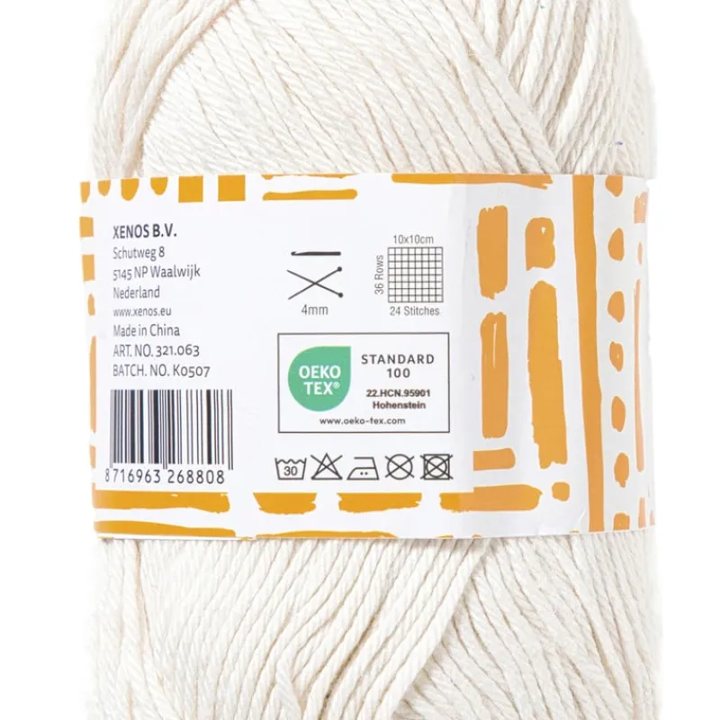 Xenos Garen-Garen katoen - beige - 50 gram - 125 meter