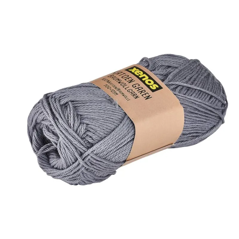 Xenos Garen-Garen katoen - grijs - 50 gram - 125 meter