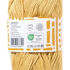 Xenos Garen-Garen katoen - lichtgeel - 50 gram - 125 meter