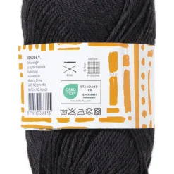 Xenos Garen-Garen katoen - zwart - 50 gram - 125 meter