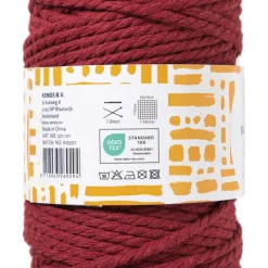 Xenos Garen-Garen macramé - bordeauxrood - 500 gram - 100 meter