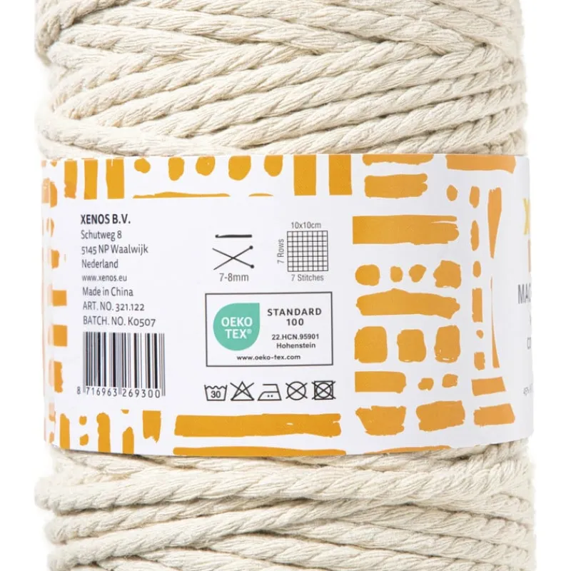 Xenos Garen-Garen macramé - bruin - 500 gram - 100 meter
