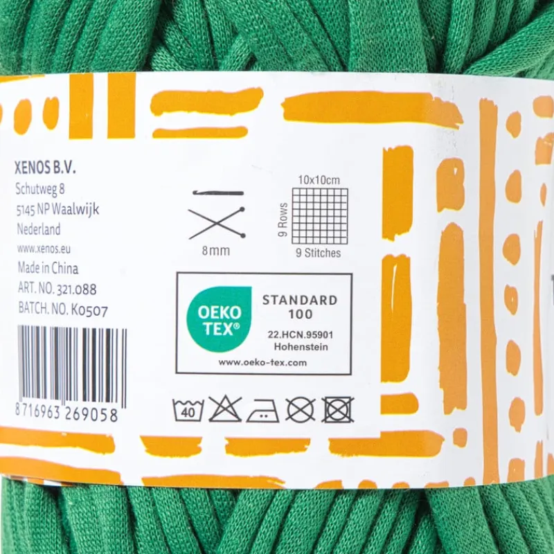 Xenos Garen-Garen t-shirt - groen - 100 gram - 29 meter
