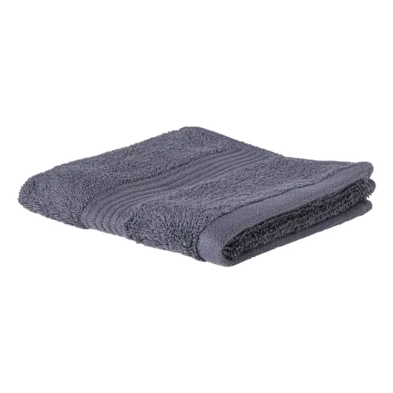 Xenos Badtextiel|Badkamer Accessoires-Gastendoekje - grijs - 30x50 cm