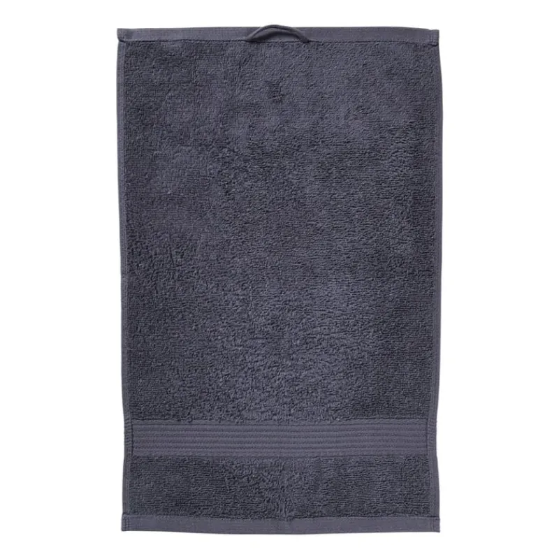 Xenos Badtextiel|Badkamer Accessoires-Gastendoekje - grijs - 30x50 cm