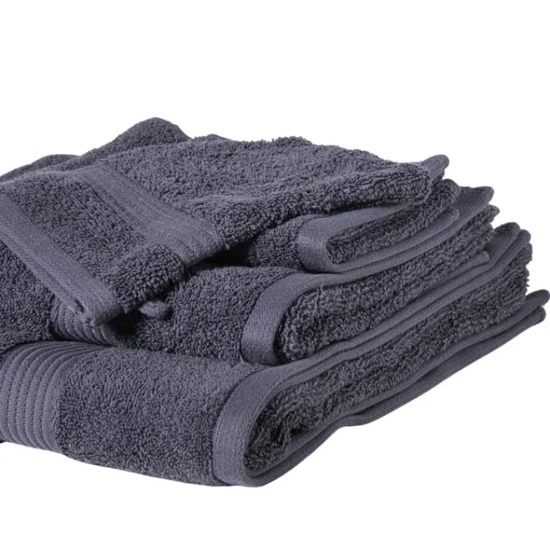 Xenos Badtextiel|Badkamer Accessoires-Gastendoekje - grijs - 30x50 cm