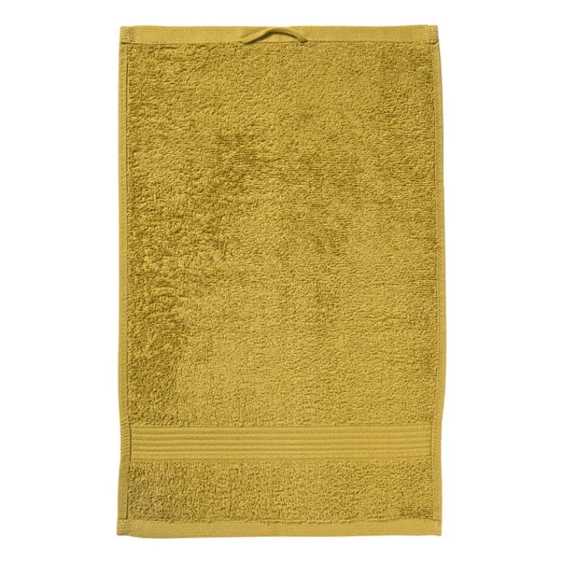 Xenos Badtextiel|Badkamer Accessoires-Gastendoekje - olijfgroen - 30x50 cm