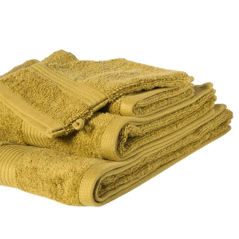 Xenos Badtextiel|Badkamer Accessoires-Gastendoekje - olijfgroen - 30x50 cm