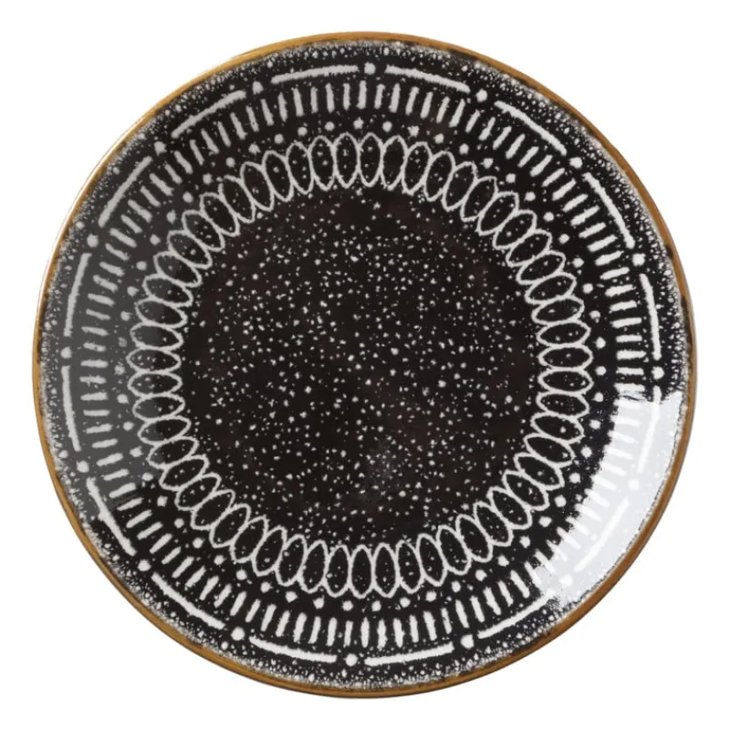 Xenos Borden-Gebaksbord Yara - zwart - ⌀15.2 cm