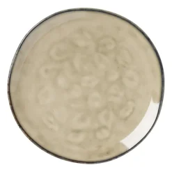 Xenos Borden-Gebaksbordje Toscane - beige - ø15.5 cm