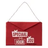 Xenos Cadeautasjes|Kerstcadeaus-Geschenkzakje - rood - 16.5x26 cm