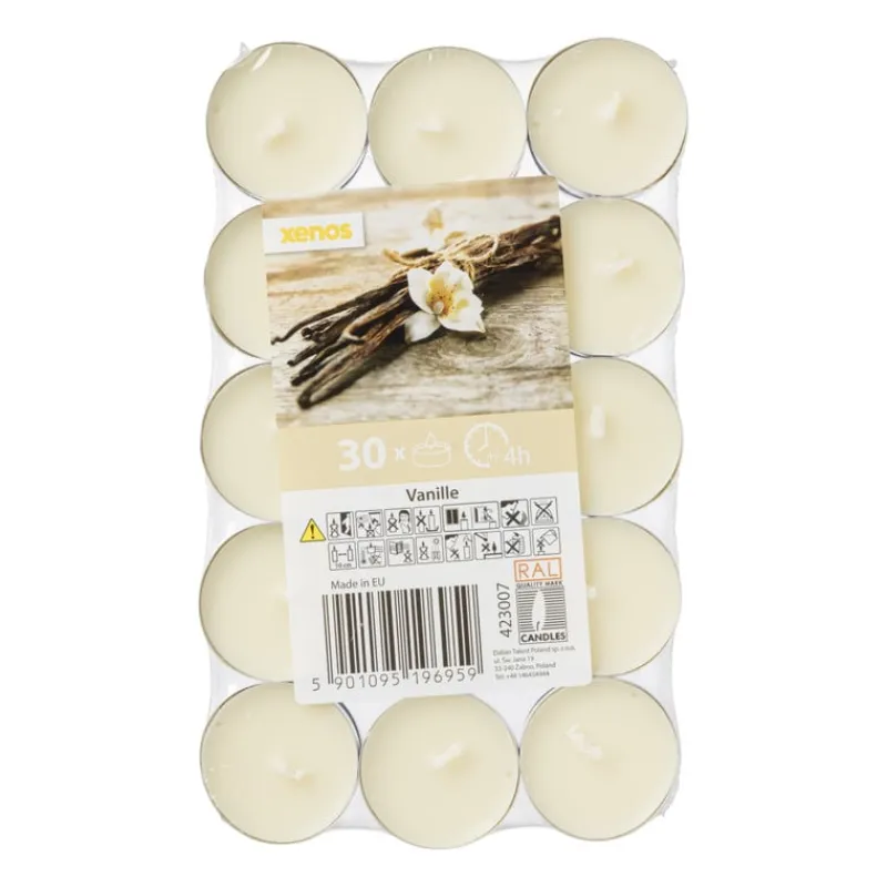 Coolmax Geurkaarsen|Geurkaarsen-Geurwaxinelichten - vanille - set van 30