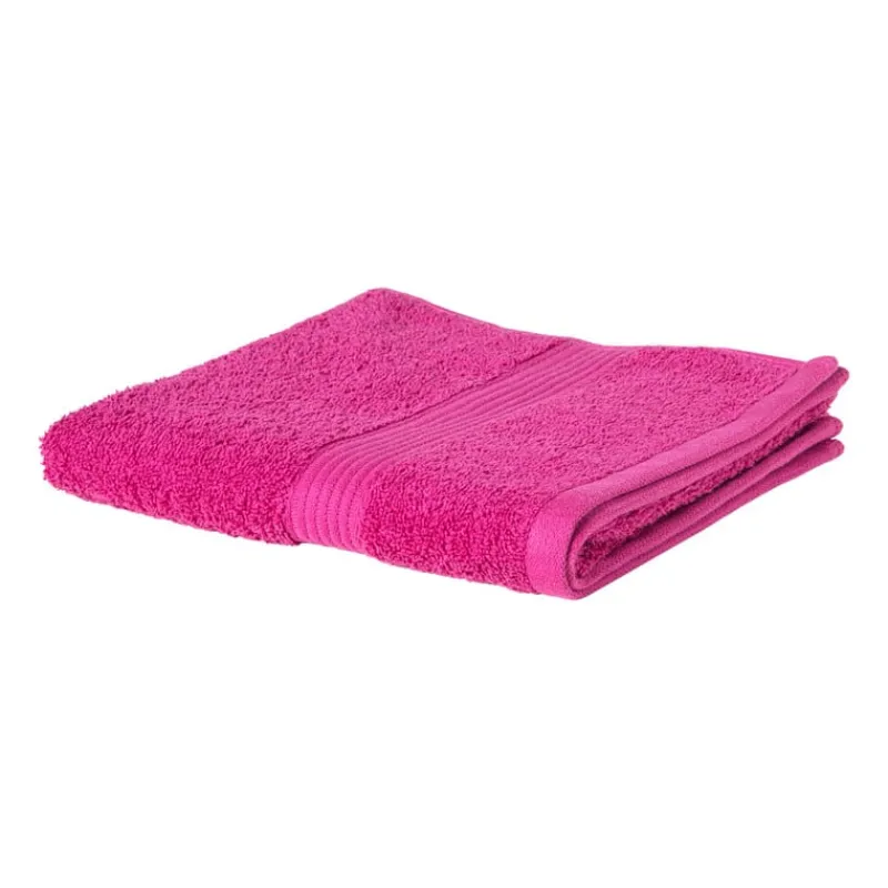 Xenos Badtextiel|Badkamer Accessoires-Handdoek - roze - 50x100 cm
